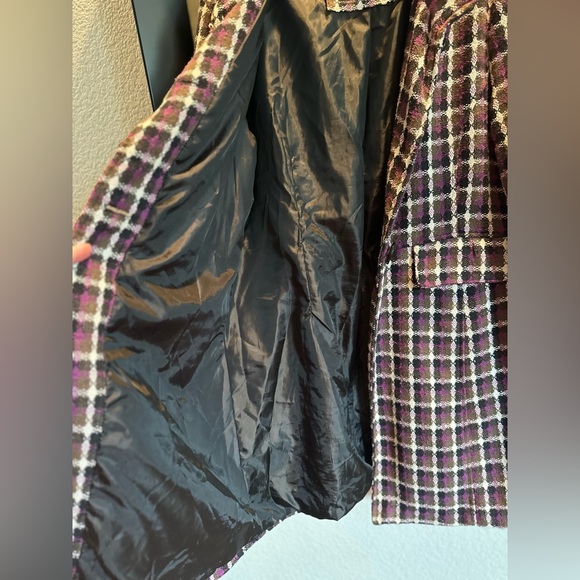Plaid Lightweight Coat Jacket| Size XL - Picture 7 of 9
